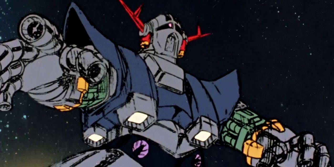 Zeong, orijinal mobil takım elbise Gundam'da uğursuzca yüzüyor.